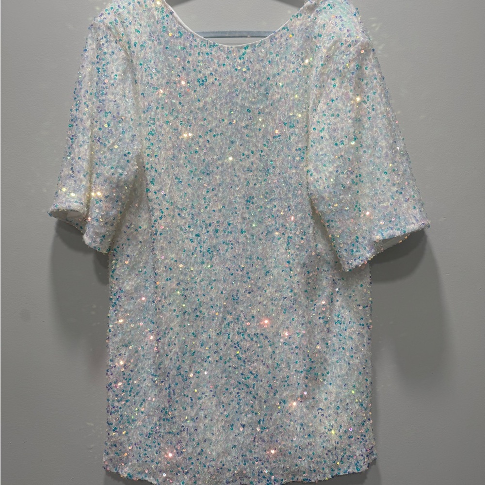 Selfie Leslie Iridescent Sequin Dress